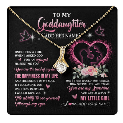 Alluring Beauty Necklace 18K Yellow Gold Finish | 1 | Personalized To My Goddaughter From Godfather Necklace Once Upon A Time Birthday Graduation Gifts For Goddaughter Gifts Christmas Custom Gift Box Message Card | teecentury.myshopify
