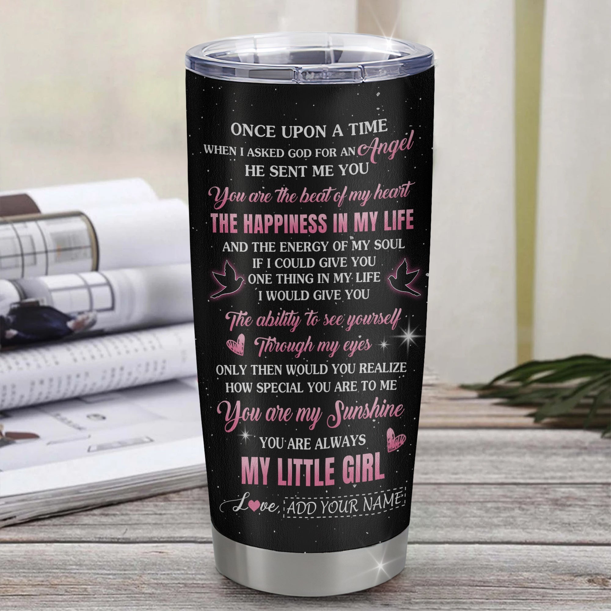Personalized To My Goddaughter From Godfather Tumbler Once Upon A Time Birthday Graduation Gifts For Goddaughter Gifts Christmas Custom Stainless Steel Cup Travel Mug | teecentury