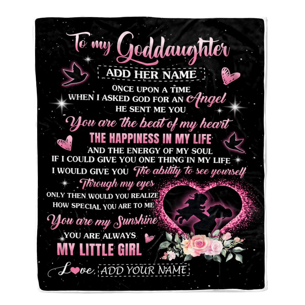 Personalized To My Goddaughter From Godmother Blanket Once Upon A Time Birthday Graduation Gifts For Goddaughter Gifts Christmas Customized Fleece Blanket | teecentury