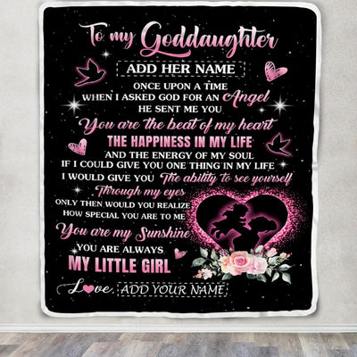 Personalized To My Goddaughter From Godmother Blanket Once Upon A Time Birthday Graduation Gifts For Goddaughter Gifts Christmas Customized Fleece Blanket | teecentury