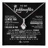 Alluring Beauty Necklace 14K White Gold Finish | 1 | Personalized To My Goddaughter Gifs From Godmother Necklace How Much I Love You Goddaughter Birthday Graduation Christmas Customized Gift Box Message Card | teecentury