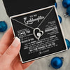 Forever Love Necklace 14K White Gold Finish | 2 | Personalized To My Goddaughter Gifs From Godmother Necklace How Much I Love You Goddaughter Birthday Graduation Christmas Customized Gift Box Message Card | teecentury