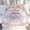 Personalized To My Goddaughter Gifts Blanket From Aunt Floral I Love You Birthday Gifts For Goddaughter Graduation Christmas Customized Fleece Throw Blanket | teecentury