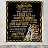 Personalized To My Goddaughter Gifts Blanket From Aunt Uncle This Old Tiger Love You Goddaughter Birthday Gifts Graduation Christmas Customized Fleece Blanket | teecentury