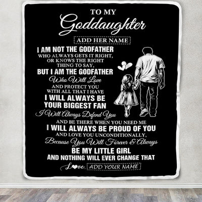 Personalized To My Goddaughter Gifts Blanket From Godfather Biggest Fan Birthday Gifts For Goddaughter From Godfather Aunt Christmas Custom Fleece Blanket | teecentury