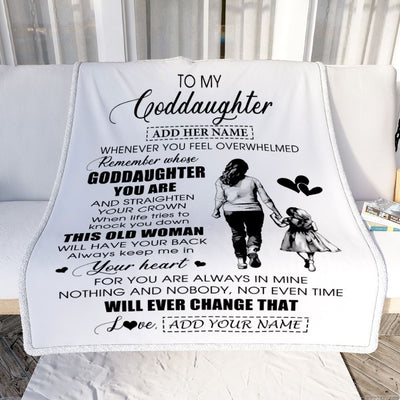 Personalized To My Goddaughter Gifts Blanket From Godmother Aunt Whenever Woman Unique Birthday Gifts For Goddaughter Graduation Christmas Fleece Blanket | teecentury
