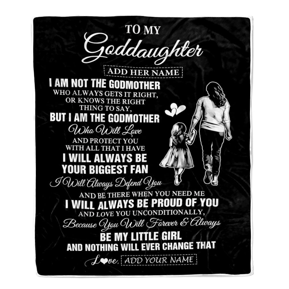 Personalized To My Goddaughter Gifts Blanket From Godmother Biggest Fan Birthday Gifts For Goddaughter From Godmother Uncle Christmas Custom Fleece Blanket | teecentury