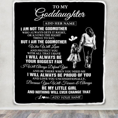 Personalized To My Goddaughter Gifts Blanket From Godmother Biggest Fan Birthday Gifts For Goddaughter From Godmother Uncle Christmas Custom Fleece Blanket | teecentury