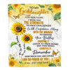 Personalized To My Goddaughter Gifts Blanket From Godmother Godfather I Wish You The Strength Sunflower Goddaughter Birthday Gifts Christmas Fleece Blanket | teecentury