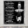 Personalized To My Goddaughter Gifts Blanket From Godmother Uncle I Wish You The Strength Goddaughter Birthday Gifts Christmas Graduation Custom Fleece Blanket | teecentury