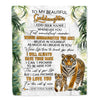 Personalized To My Goddaughter Gifts Blanket From Godmother Uncle Whenever You Feel Tiger Goddaughter Birthday Gifts Graduation Christmas Fleece Blanket | teecentury