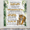 Personalized To My Goddaughter Gifts Blanket From Godmother Uncle Whenever You Feel Tiger Goddaughter Birthday Gifts Graduation Christmas Fleece Blanket | teecentury