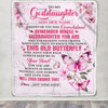 Personalized To My Goddaughter Gifts Blanket From Godmother Whenever Butterfly Unique Birthday Gifts For Goddaughter Graduation Christmas Fleece Blanket | teecentury