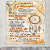 Personalized To My Goddaughter Gifts Blanket From Godmother Whenever You Feel Dream Catcher Goddaughter Birthday Gifts Graduation Christmas Fleece Blanket | teecentury