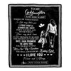 Personalized To My Goddaughter Gifts Blanket From Godmother Wherever Your Journey In Life Aunt Goddaughter Birthday Gifts Christmas Customized Fleece Blanket | teecentury