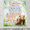 Personalized To My Goddaughter Gifts Blanket From Godmother Wherever Your Journey In Life Bear Goddaughter Birthday Gifts Warm Customized Fleece Throw Blanket | teecentury