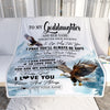 Personalized To My Goddaughter Gifts Blanket From Godmother Wherever Your Journey In Life Eagle Goddaughter Birthday Gifts Warm Customized Fleece Throw Blanket | teecentury