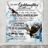 Personalized To My Goddaughter Gifts Blanket From Godmother Wherever Your Journey In Life Eagle Goddaughter Birthday Gifts Warm Customized Fleece Throw Blanket | teecentury