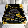 Personalized To My Goddaughter Gifts Blanket From Godmother Wherever Your Journey In Life Sunflower Goddaughter Birthday Gifts Customized Fleece Throw Blanket | teecentury
