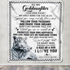 Personalized To My Goddaughter Gifts Blanket From Godmother White Tiger My Only Wish For You Goddaughter Birthday Gifts Graduation Christmas Fleece Blanket | teecentury