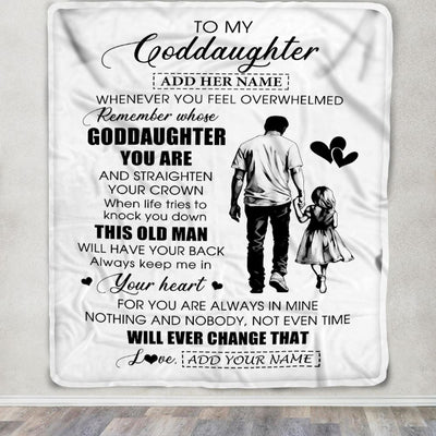 Personalized To My Goddaughter Gifts Blanket From Uncle Whenever Man Unique Birthday Gifts For Goddaughter Graduation Christmas Custom Fleece Throw Blanket | teecentury