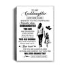 Personalized To My Goddaughter Gifts Canvas From Godmother Aunt Whenever Woman Unique Birthday Gifts For Goddaughter Graduation Christmas Custom Art Framed Canvas | teecentury