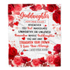 Personalized To My Goddaughter Gifts From Aunt Blanket Rose Flower Anniversary Birthday Gifts Goddaughter Graduation Christmas Custom Fleece Throw Blanket | teecentury