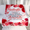 Personalized To My Goddaughter Gifts From Aunt Blanket Rose Flower Anniversary Birthday Gifts Goddaughter Graduation Christmas Custom Fleece Throw Blanket | teecentury