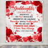 Personalized To My Goddaughter Gifts From Aunt Blanket Rose Flower Anniversary Birthday Gifts Goddaughter Graduation Christmas Custom Fleece Throw Blanket | teecentury