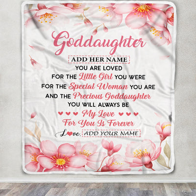 Personalized To My Goddaughter Gifts From Aunt Uncle Blanket Special Women Birthday Gifts For Goddaughter Graduation Valentines Christmas Custom Fleece Blanket | teecentury