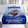Personalized To My Goddaughter Gifts From Aunt Uncle Don't Give Up Eagle Gifts For Goddaughter Birthday Graduation Christmas Customized Fleece Throw Blanket | teecentury