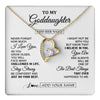 Forever Love Necklace 18K Yellow Gold Finish | 1 | Personalized To My Goddaughter Gifts From Godmother Necklace I Love You Thoughtful Keepsake Gift Goddaughter Birthday Christmas Custom Gift Box Message Card | https://teecentury.