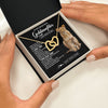 Interlocking Hearts Necklace 18K Yellow Gold Finish | 2 | Personalized To My Goddaughter Gifts From Godmother Necklace This Old Lion Love You Goddaughter Birthday Gifts Christmas Jewelry Custom Gift Box Message Card | https://teecentury.