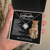 Love Knot Necklace 14K White Gold Finish | 2 | Personalized To My Goddaughter Gifts From Godmother Necklace This Old Lion Love You Goddaughter Birthday Gifts Christmas Jewelry Custom Gift Box Message Card | https://teecentury.