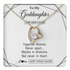 Forever Love Necklace 18K Yellow Gold Finish | 1 | Personalized To My Goddaughter Gifts From Godmother Necklace Together Forever With Heartfelt Message Goddaughter Birthday Christmas Gift Box Message Card | https://teecentury.