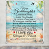 Personalized To My Goddaughter Gifts From Godmother Uncle Blanket Beach I Love You Birthday Gifts Graduation For Goddaughter Christmas Fleece Blanket | teecentury