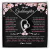 Forever Love Necklace 14K White Gold Finish | 1 | Personalized To My Goddaughter Gifts Necklace From Godmother Godfather Love Precious Goddaughter Birthday Graduation Christmas Customized Gift Box Message Card | teecentury
