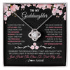 Love Knot Necklace 14K White Gold Finish | 1 | Personalized To My Goddaughter Gifts Necklace From Godmother Godfather Love Precious Goddaughter Birthday Graduation Christmas Customized Gift Box Message Card | teecentury