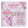Interlocking Hearts Necklace Stainless Steel & Rose Gold Finish | 1 | Personalized To My Goddaughter Gifts Necklace From Godmother Whenever Butterfly Unique Birthday Gifts Goddaughter Graduation Christmas Gift Box Message Card | teecentury.myshopify