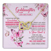Interlocking Hearts Necklace 18K Yellow Gold Finish | 1 | Personalized To My Goddaughter Gifts Necklace From Godmother Whenever Butterfly Unique Birthday Gifts Goddaughter Graduation Christmas Gift Box Message Card | teecentury.myshopify