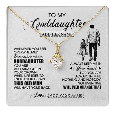 Alluring Beauty Necklace 18K Yellow Gold Finish | 1 | Personalized To My Goddaughter Gifts Necklace From Uncle Whenever Man Unique Birthday Gifts For Goddaughter Graduation Christmas Custom Gift Box Message Card | teecentury.myshopify