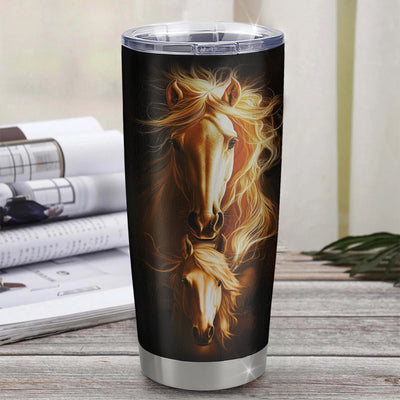 Personalized To My Goddaughter Gifts Tumbler From Godmother Godfather I Wish You The Strength Horse Goddaughter Birthday Gifts Christmas Custom Stainless Steel Mug | teecentury