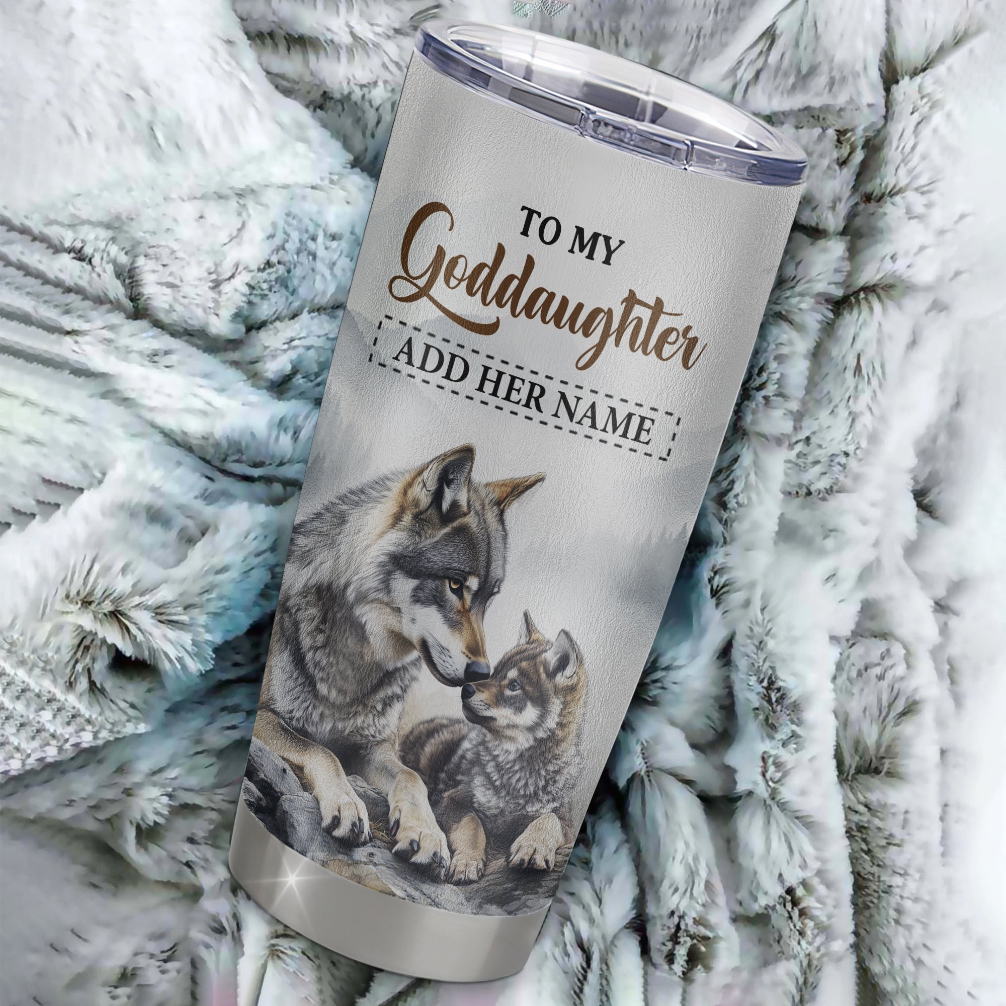Personalized To My Goddaughter Gifts Tumbler From Godmother Uncle Wolf My Only Wish For You Goddaughter Birthday Gifts Graduation Christmas Customized Stainless Steel Mug | teecentury
