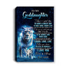 Personalized To My Goddaughter Lion Canvas From Godmother Today Is A Good Day Goddaughter Gifts Birthday Graduation Christmas Custom Wall Art Print Framed Canvas | teecentury