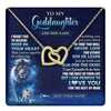 Interlocking Hearts Necklace 18K Yellow Gold Finish | 1 | Personalized To My Goddaughter Necklace From Godfather Believe Your Heart Goddaughter Gift Birthday Graduation Christmas Customized Gift Box Message Card | teecentury.myshopify