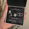 Love Knot Necklace 14K White Gold Finish | 2 | Personalized To My Goddaughter Necklace From Godfather I Love You Little Girl Goddaughter Birthday Christmas Jewelry Customized Gift Box Message Card | teecentury