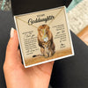 Alluring Beauty Necklace 18K Yellow Gold Finish | 2 | Personalized To My Goddaughter Necklace From Godfather Lion Never Forget That I Love You Goddaughter Jewelry Birthday Graduation Christmas Customized Message Card | teecentury