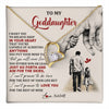Forever Love Necklace 18K Yellow Gold Finish | 1 | Personalized To My Goddaughter Necklace From Godfather Promise To Love You Goddaughter Birthday Jewelry Graduation Christmas Customized Gift Box Message Card | teecentury