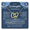 Interlocking Hearts Necklace 18K Yellow Gold Finish | 1 | Personalized To My Goddaughter Necklace From Godfather Proud Of You Birthday Gifts For Goddaughter Jewelry Gifts Christmas Custom Gift Box Message Card | https://teecentury.