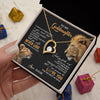 Forever Love Necklace 18K Yellow Gold Finish | 2 | Personalized To My Goddaughter Necklace From Godfather Uncle You Will Never Lose Lion Goddaughter Birthday Gifts Graduation Christmas Gift Box Message Card | teecentury